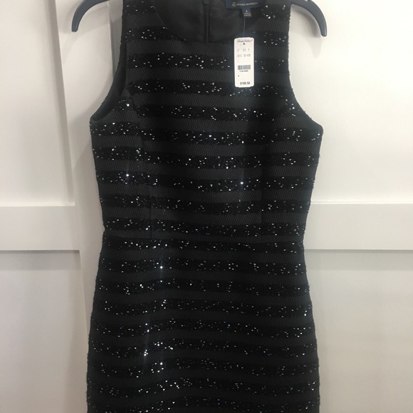 Brand NWT- Brooks Brothers Black Boucle Dress - Picture 1 of 7
